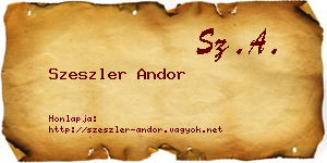 Szeszler Andor névjegykártya